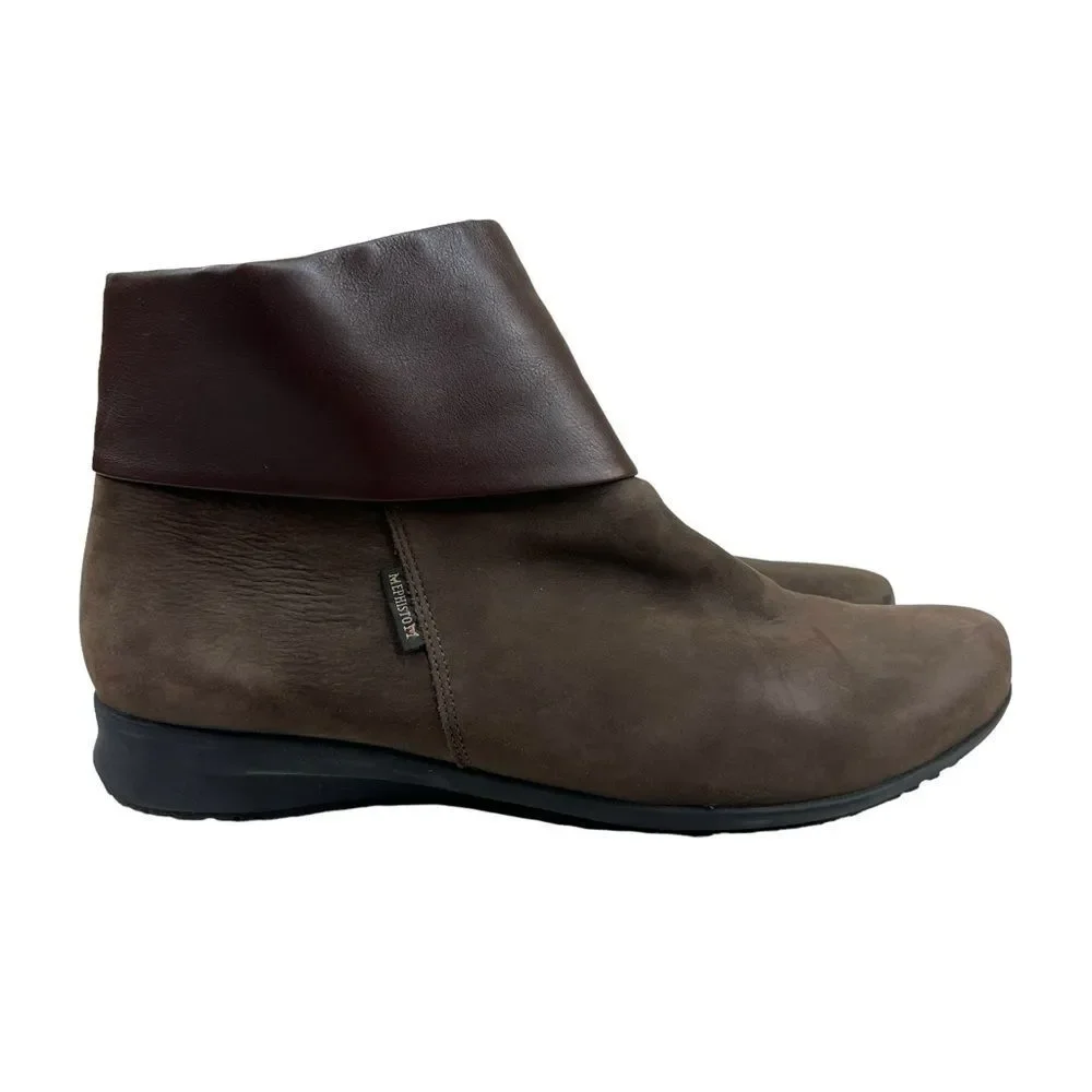 Mephisto Fiducia Brown Leather Ankle Boots Booties 10.5 - Picture 2 of 9